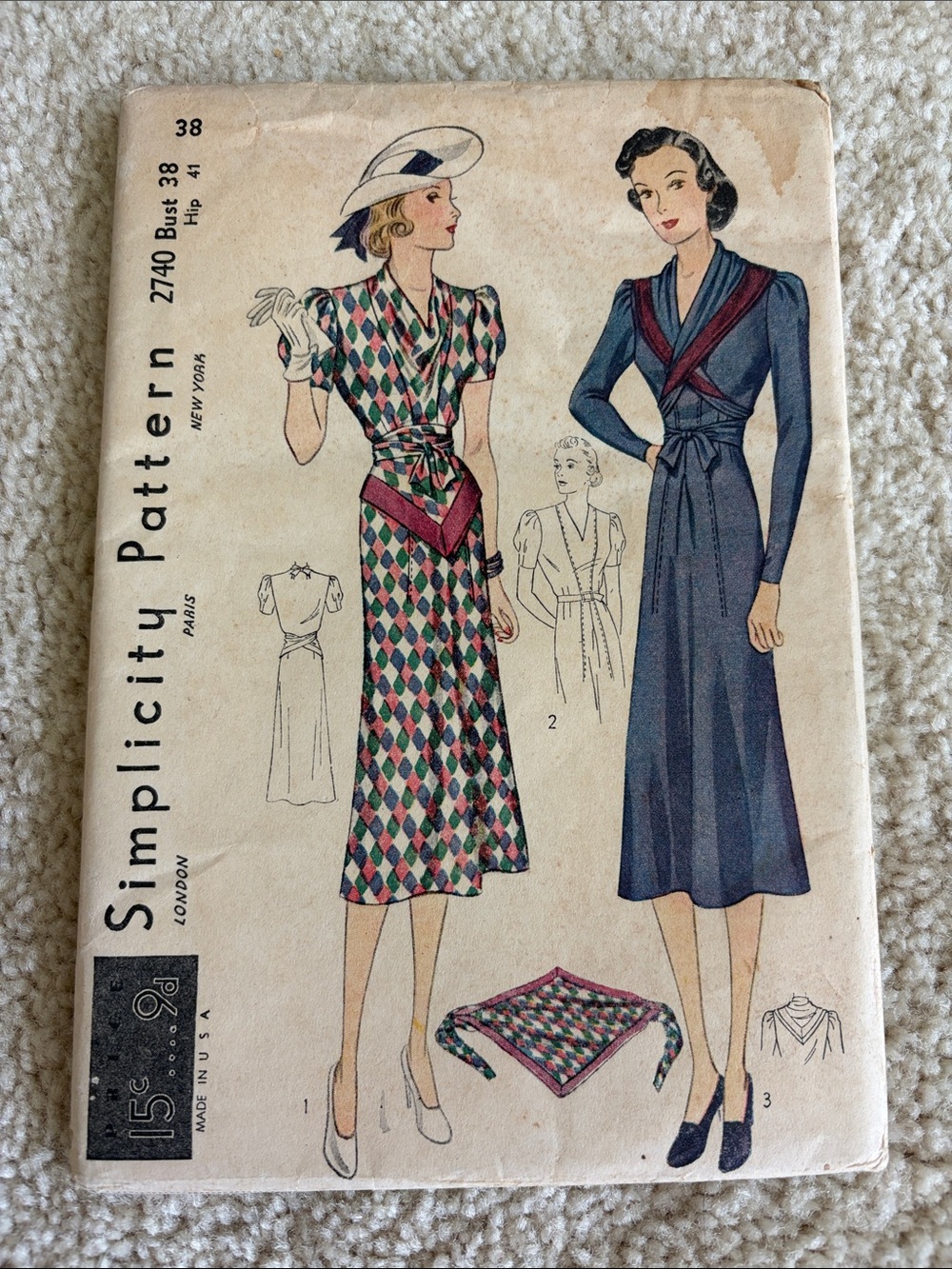 Vintage Simplicity Dress Pattern # 2740